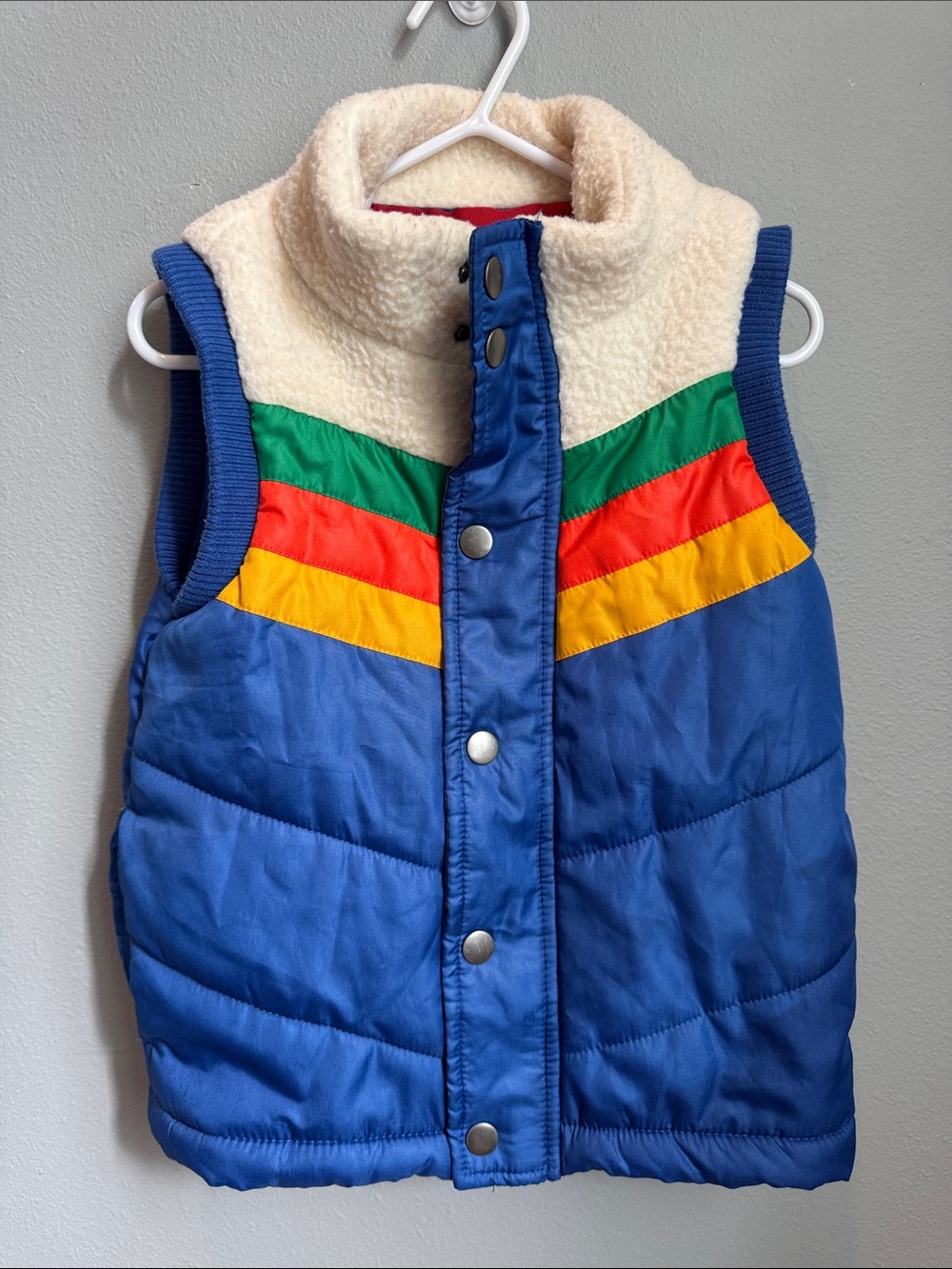 Cat & Jack Blue Puffer Vest Stripes Kids Size 4t